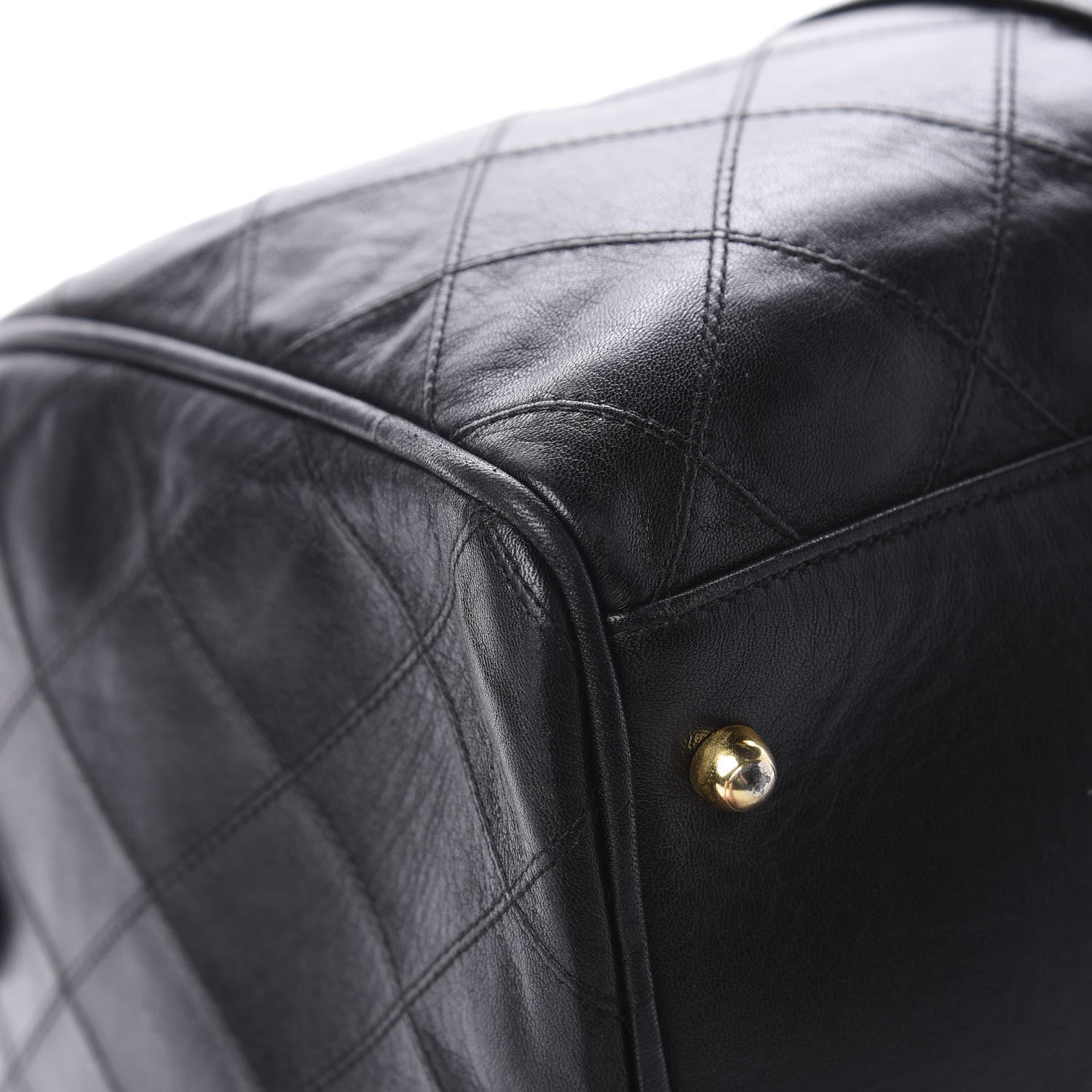 Chanel Calfskin Stitched CC Boston Black 12 of 21