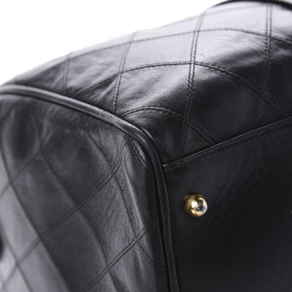 Chanel Calfskin Stitched CC Boston Black 12 of 21