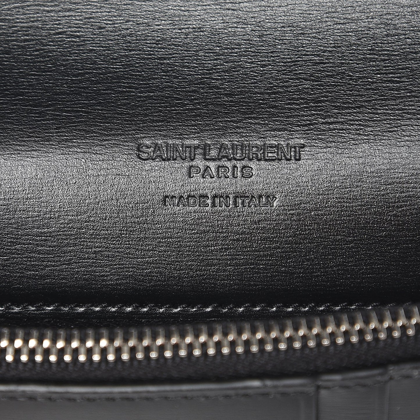 Calfskin Fragments Flap Wallet Black