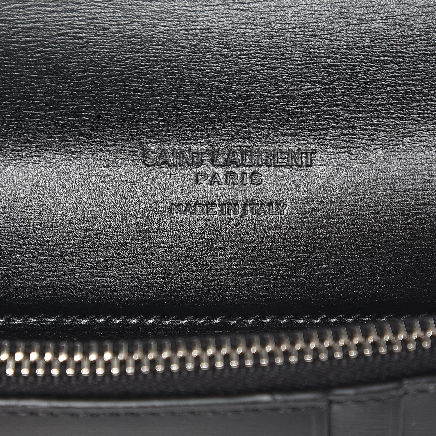 Saint Laurent Calfskin Fragments Flap Wallet Black 6 of 8