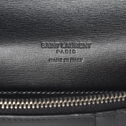 Saint Laurent Calfskin Fragments Flap Wallet Black 6 of 8