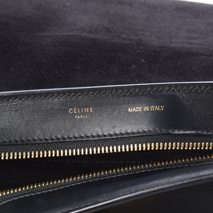 Celine Smooth Calfskin Suede Medium Bi-Color Trapeze Black 7 of 21