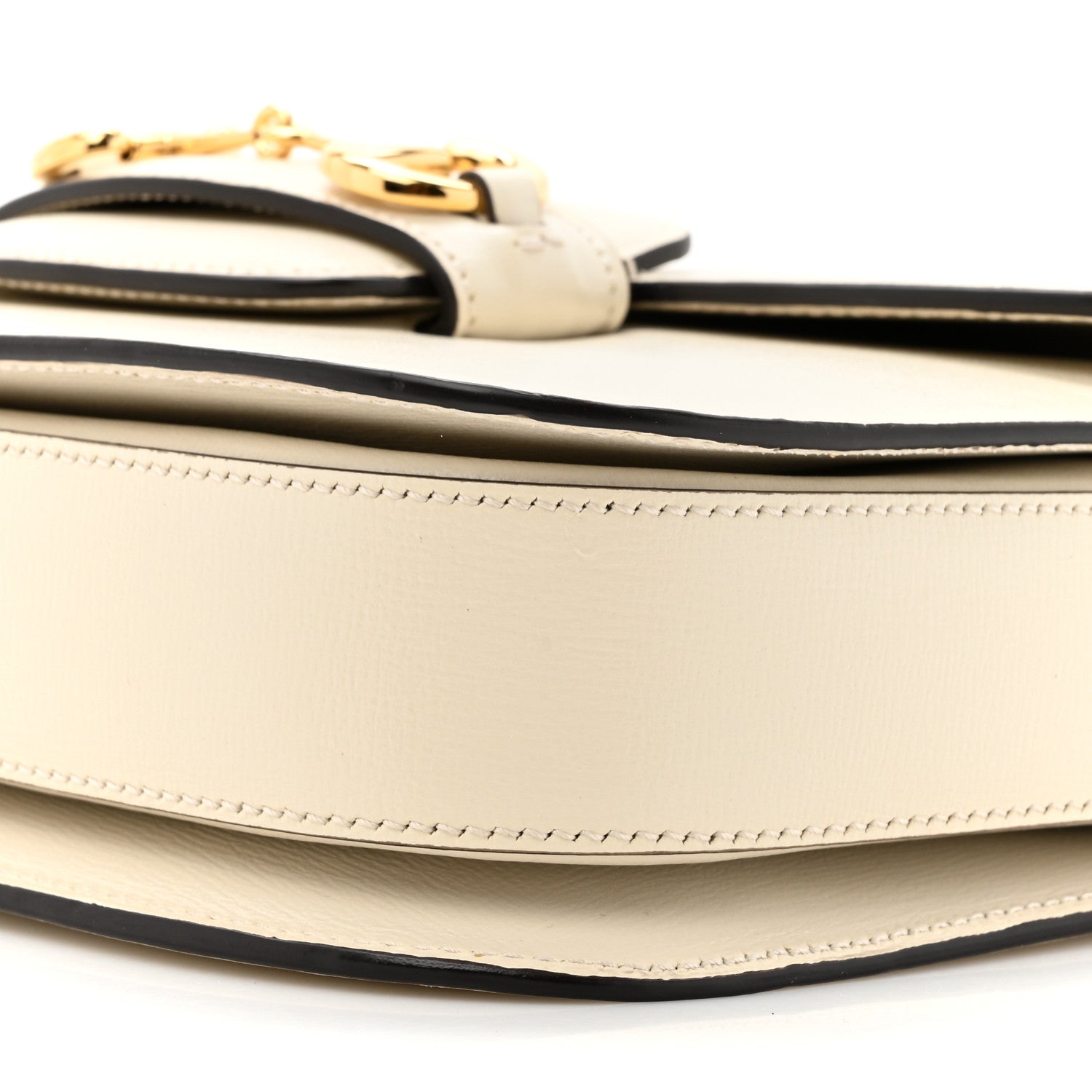Gucci Azalea Calfskin Horsebit 1955 Shoulder Bag Mystic White 9 of 12