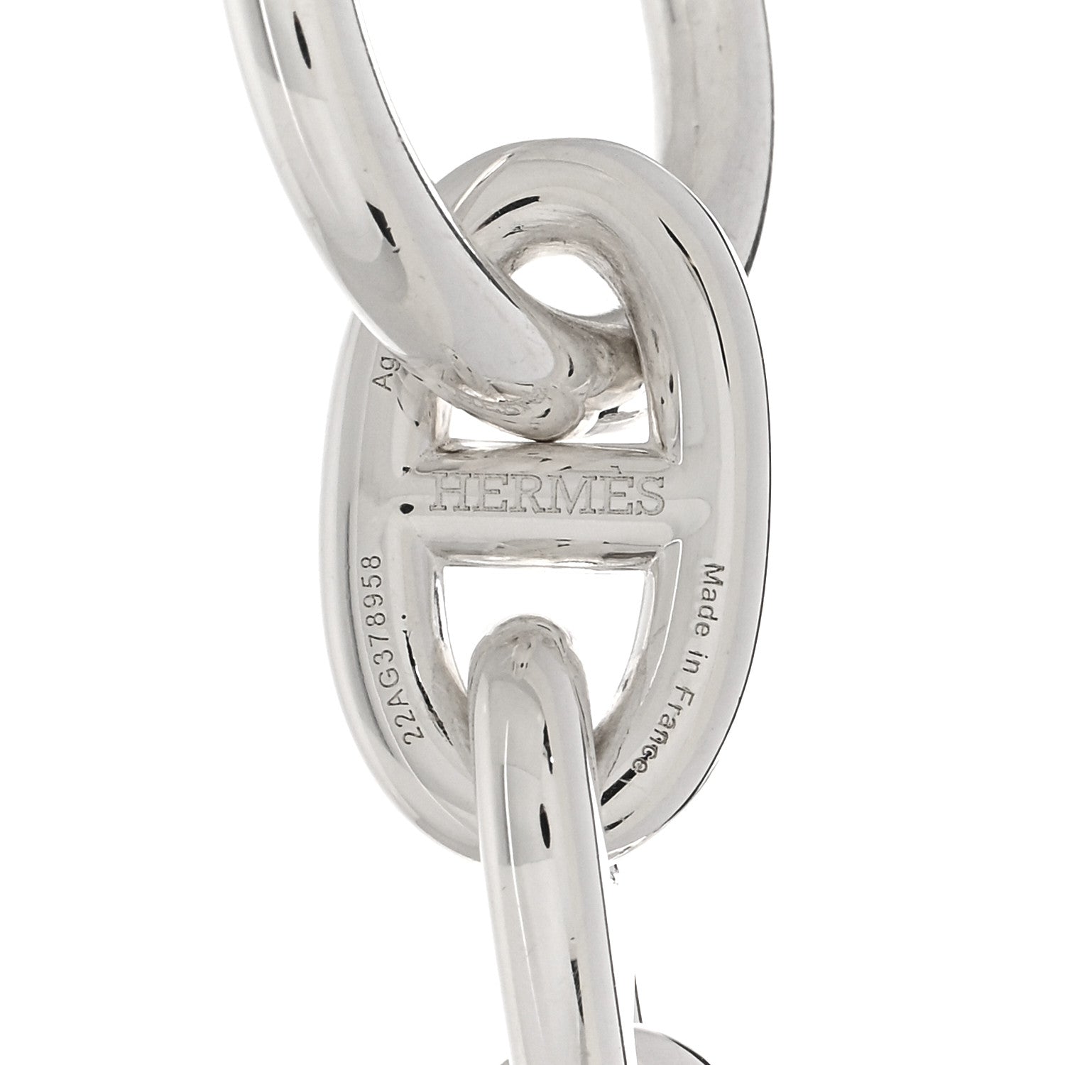 Hermes Sterling Silver MM Chaine d'Ancre Bracelet 3 of 4