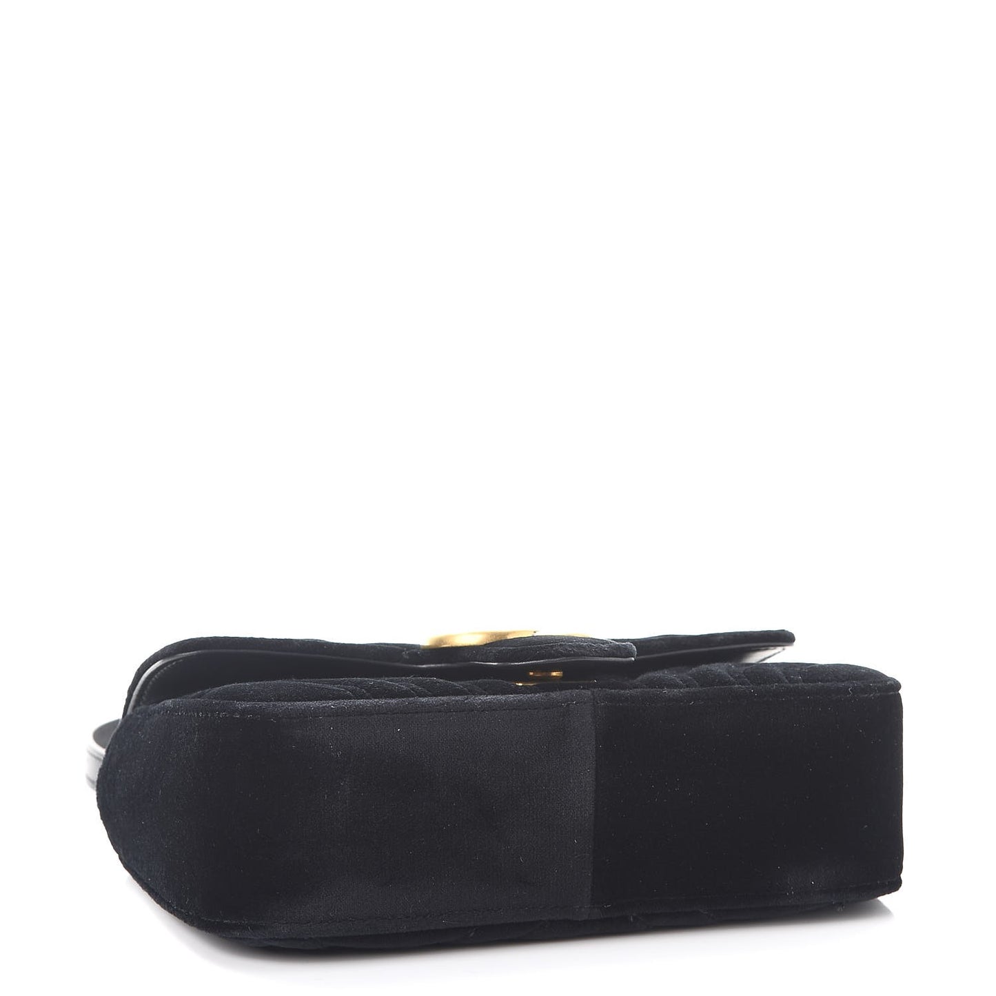 Velvet Matelasse Mini GG Marmont Shoulder Bag Black