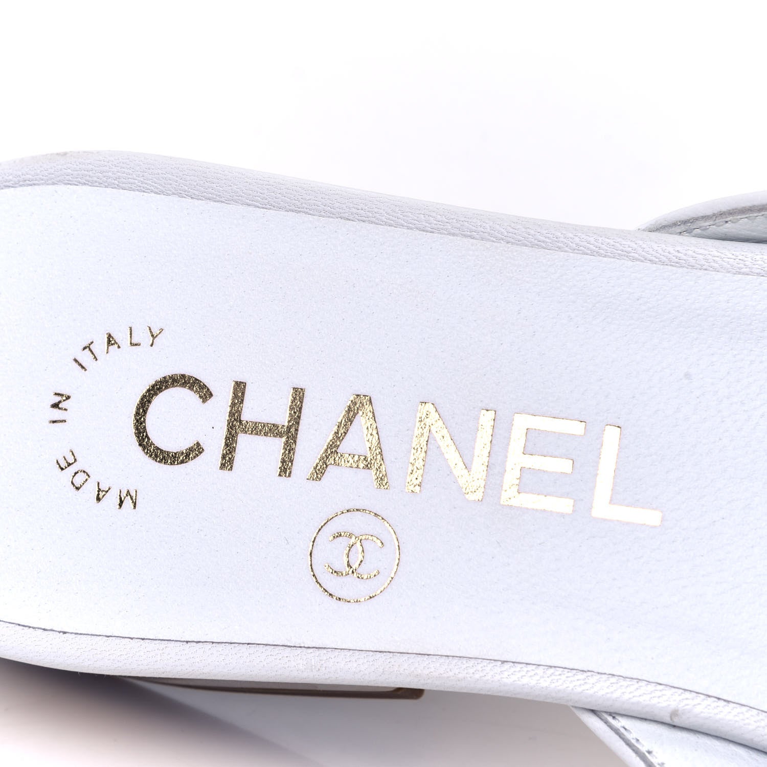 Chanel Sheepskin CC Mules 36 White 9 of 11