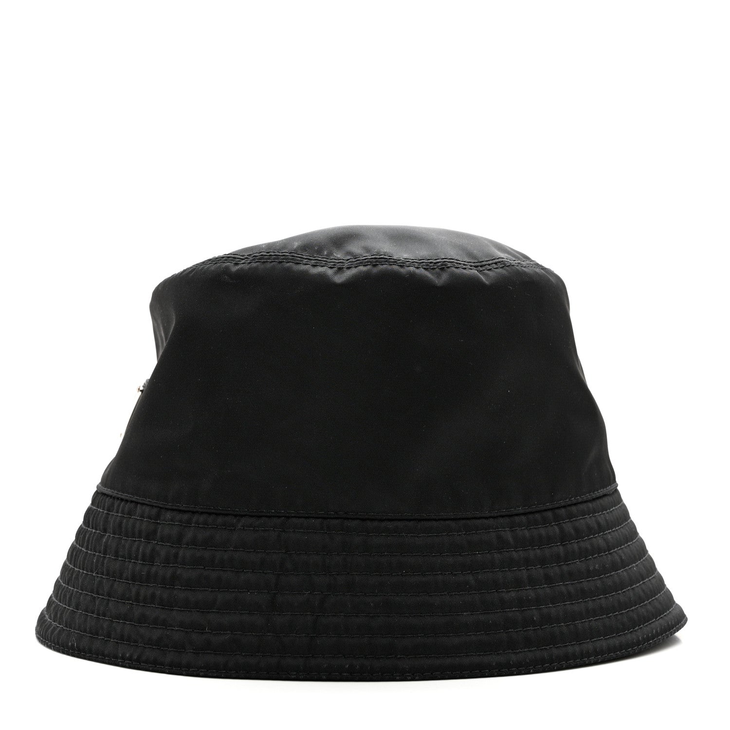 Prada Re-Nylon Metal Triangle Logo Womens Bucket Hat L Black 4 of 10