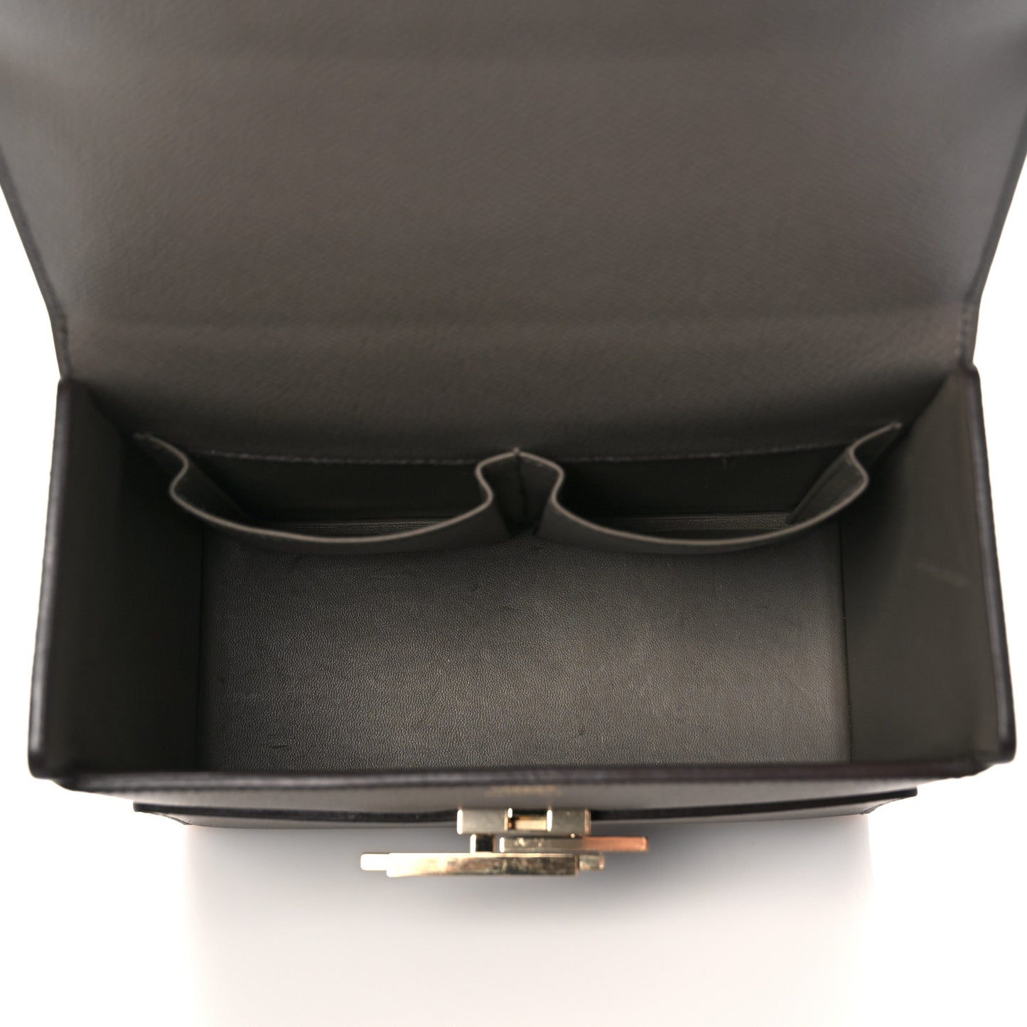 Epsom Cinhetic Boxy Top Handle Bag Etain