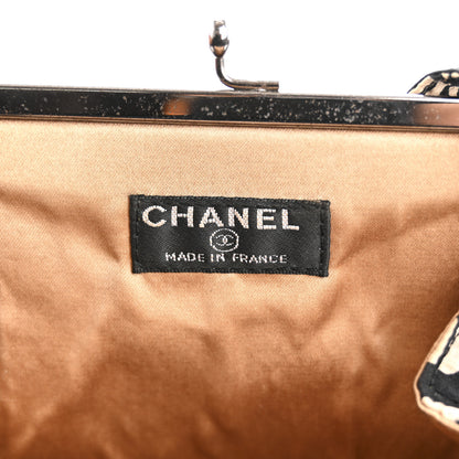 Chanel Canvas CC Clover Clutch Black 6 of 15