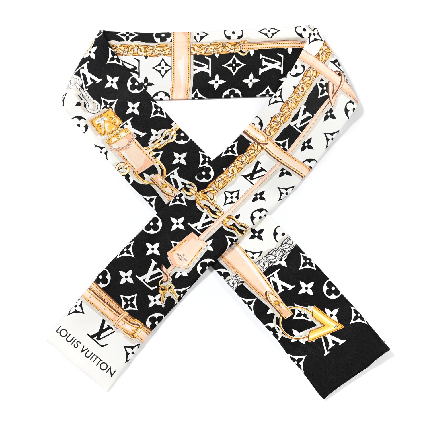 Louis Vuitton Silk Monogram Confidential Bandeau Black 1 of 3