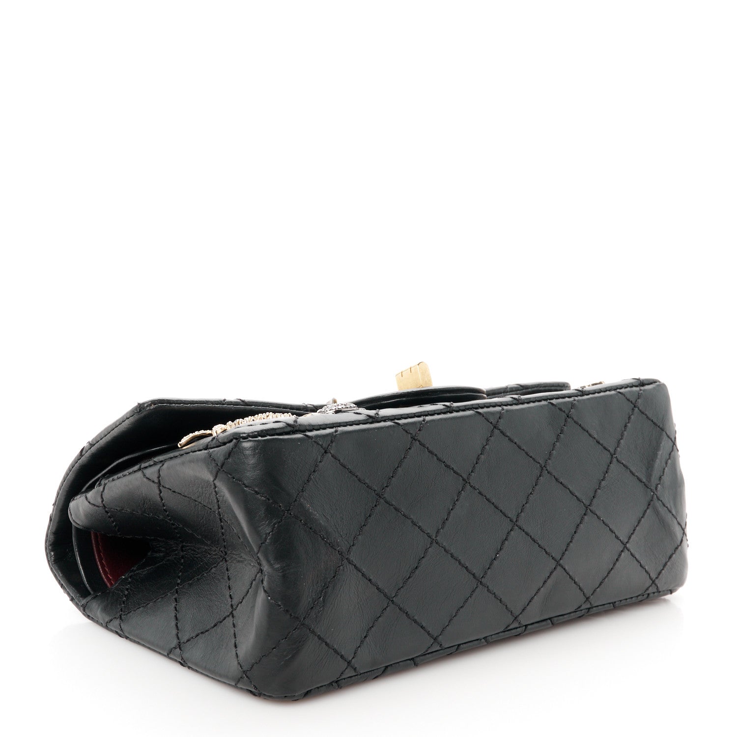 Chanel Aged Calfskin Lucky Charms 2.55 Reissue 224 Flap Black 4 of 10