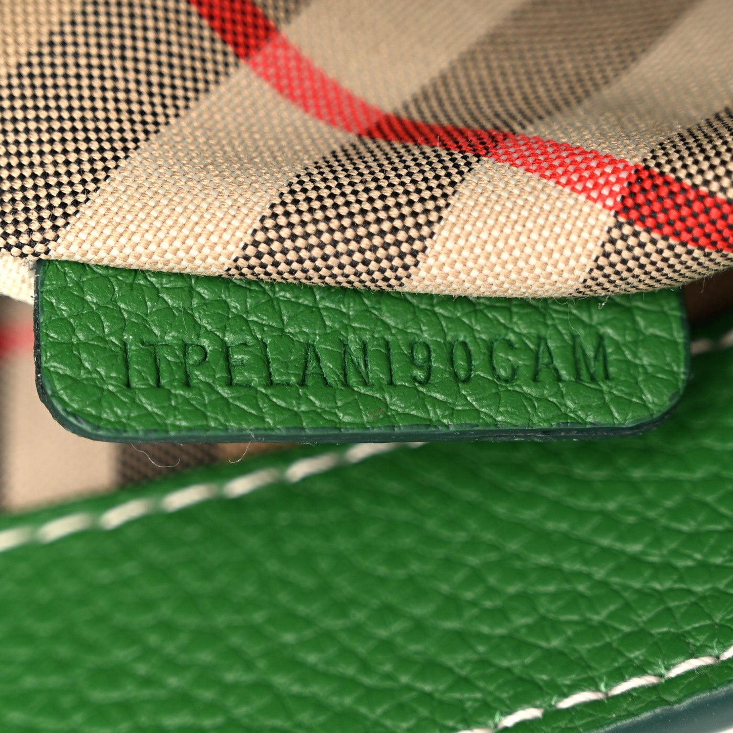 Burberry Grainy Calfskin Vintage Check Note Crossbody Bag Ivy Green 7 of 10