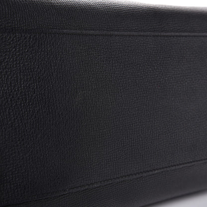 Burberry Derby Calfskin House Check Medium Welburn Tote Black 9 of 15