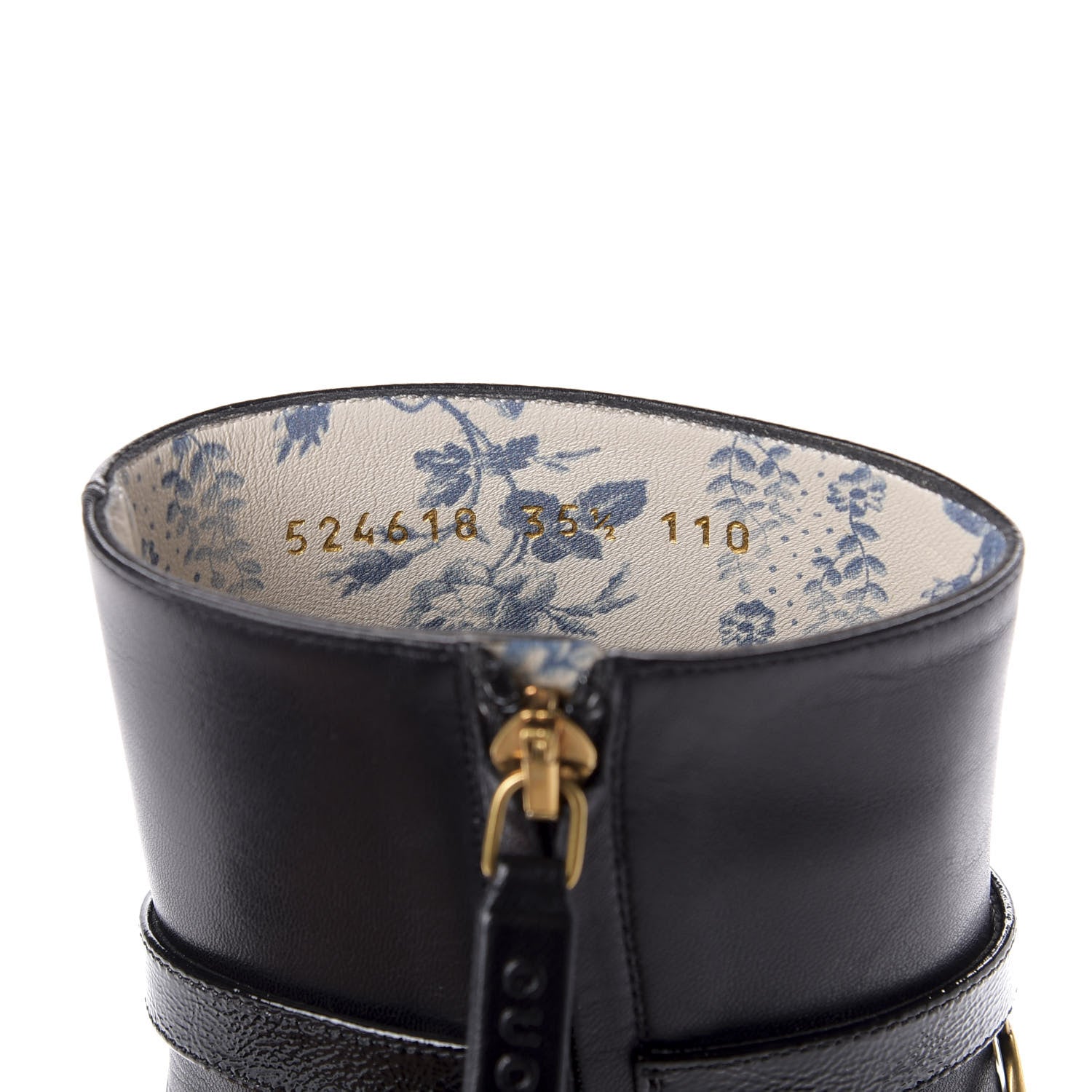 Gucci Malaga Kid GG Geraldine Cap Toe 55mm Ankle Boots 35.5 Black 9 of 10