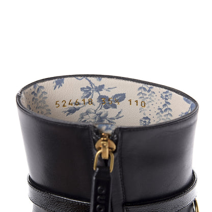 Gucci Malaga Kid GG Geraldine Cap Toe 55mm Ankle Boots 35.5 Black 9 of 10