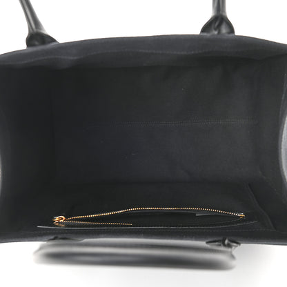 Versace Canvas Suppler Calfskin Cabas GV Signature Tote Black 5 of 8