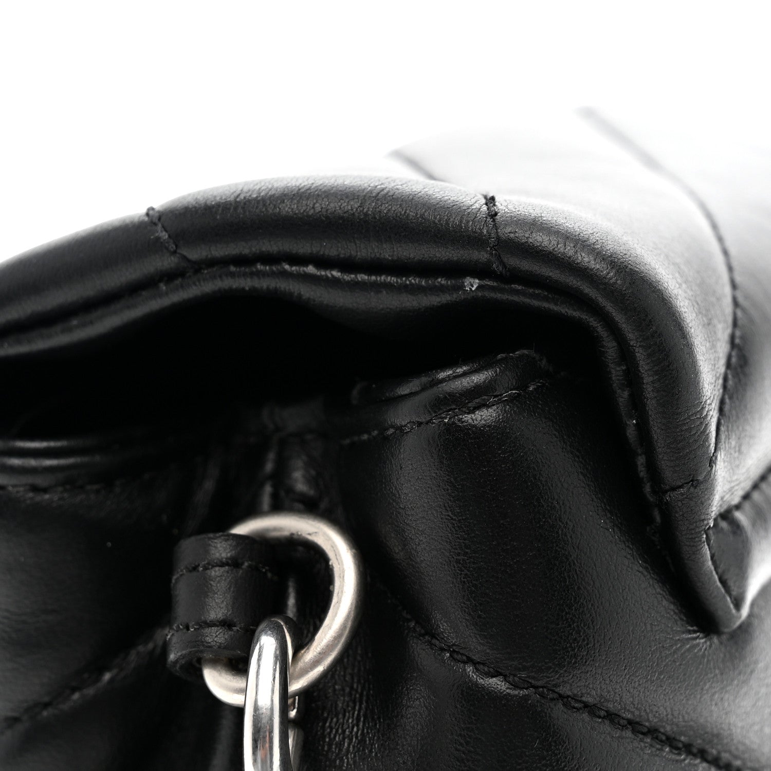 Saint Laurent Calfskin Y Quilted Monogram Toy Loulou Crossbody Bag Black 11 of 15