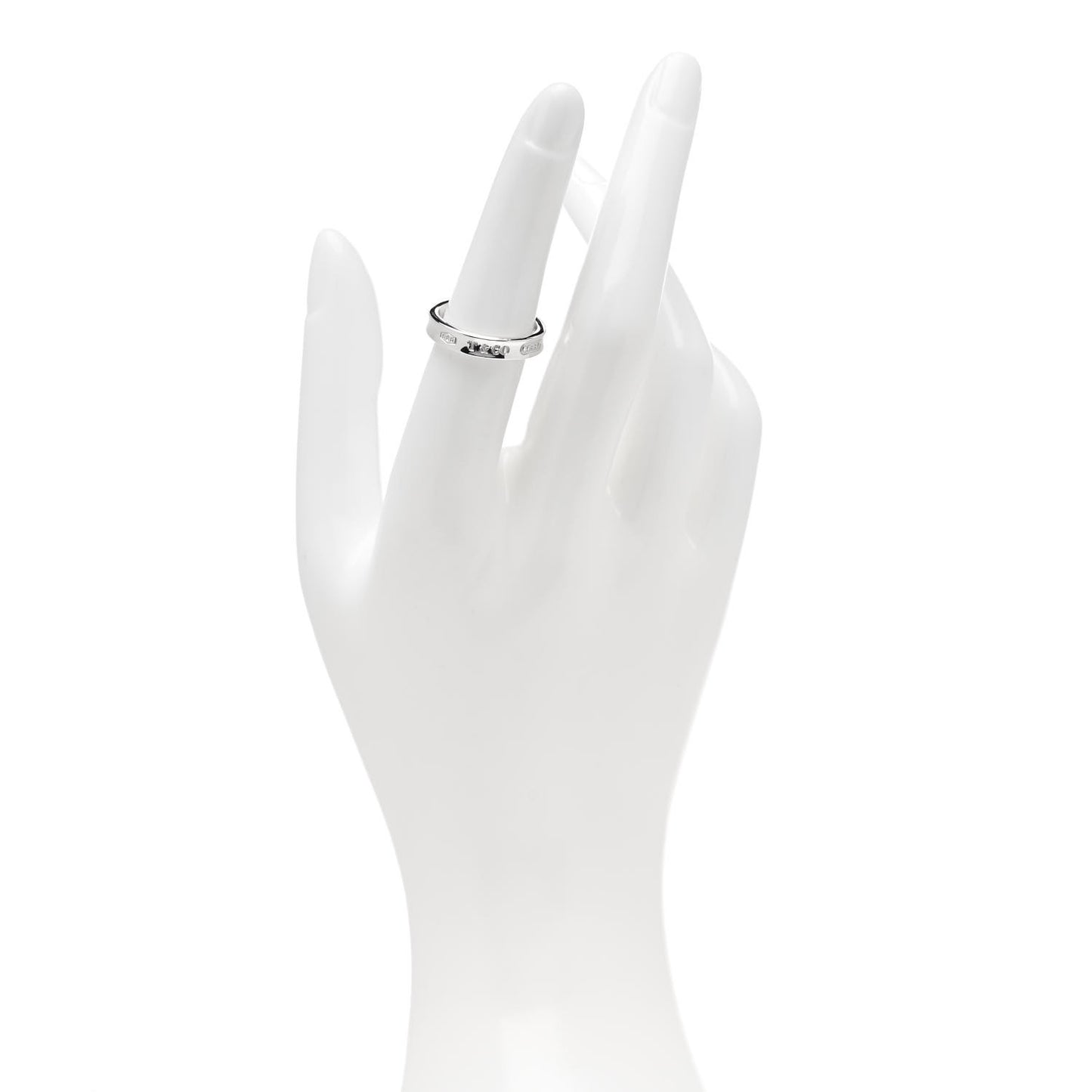 Sterling Silver Narrow 1837 Band Ring 52 6