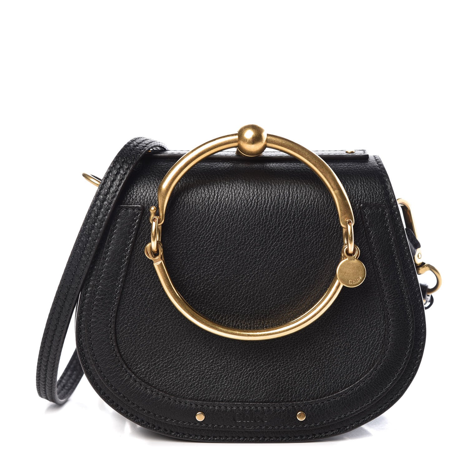 Chloe Calfskin Small Nile Bracelet Bag Black 1 of 8