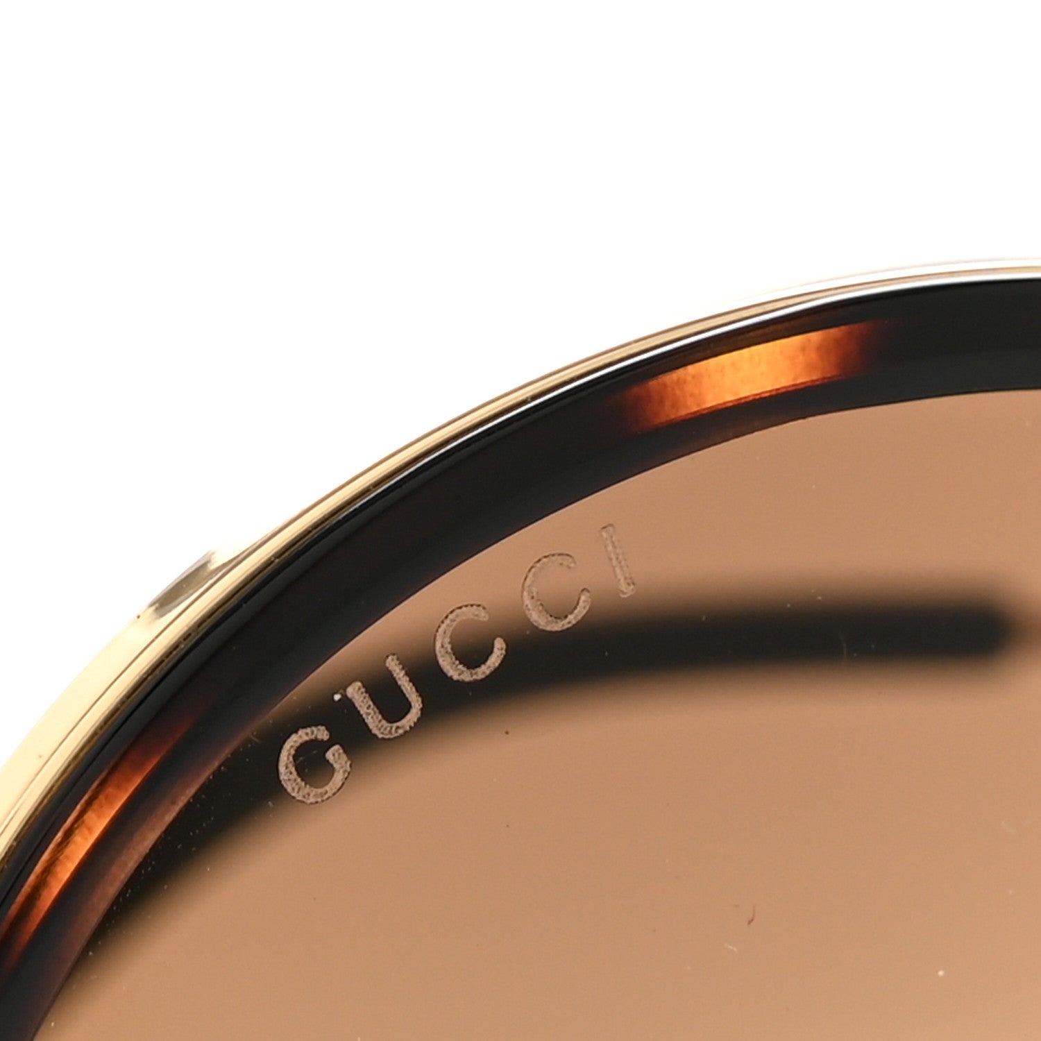 Gucci Metal Round Frame Sunglasses GG0061S Green Red Tortoise 7 of 8