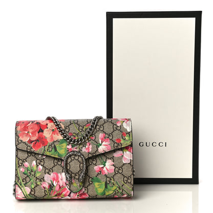 Gucci GG Supreme Monogram Blooms Mini Dionysus Chain Wallet Beige Multicolor Dry Rose 10 of 10