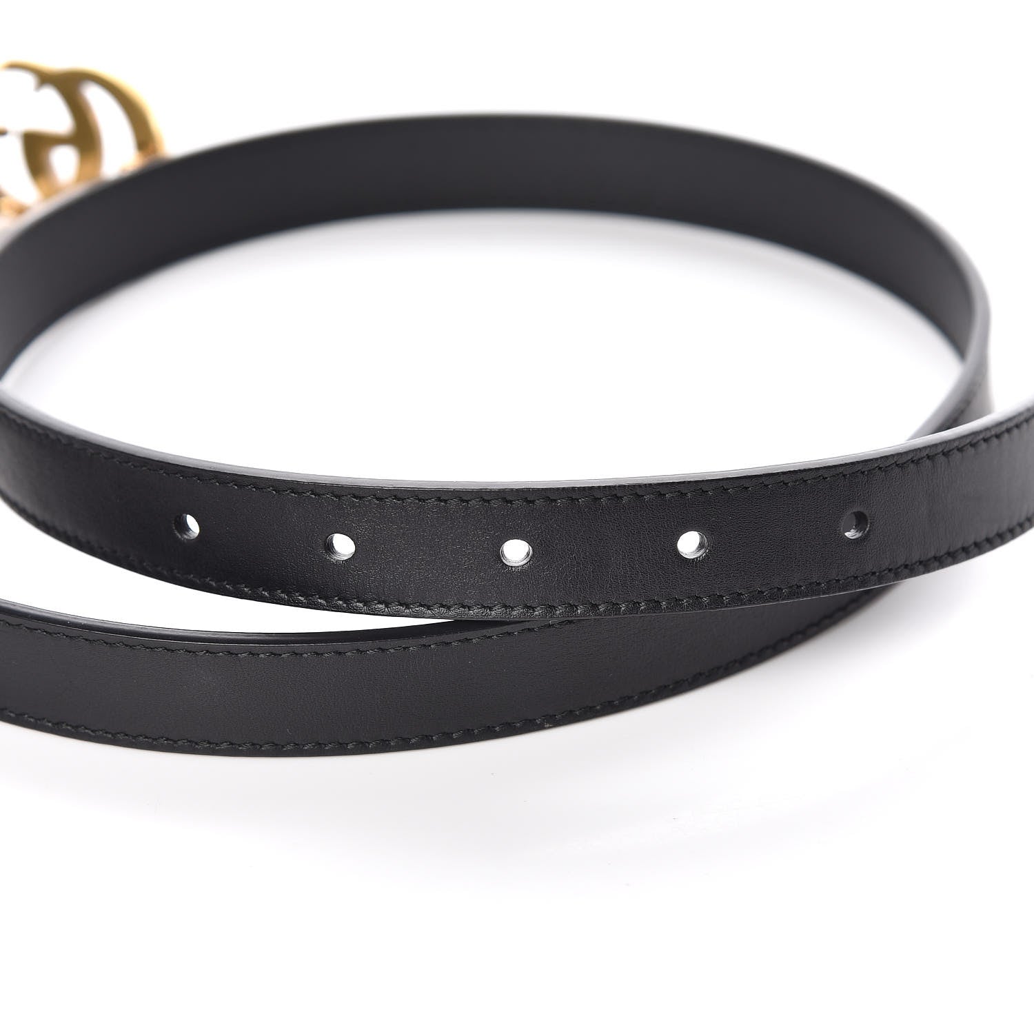 Gucci Calfskin Double G 20mm Belt 80 32 Black 4 of 6