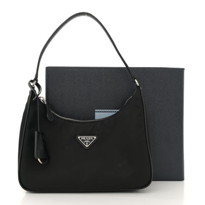 Prada Tessuto Nylon Saffiano Mini Re-Edition 2005 Bag Black 13 of 13