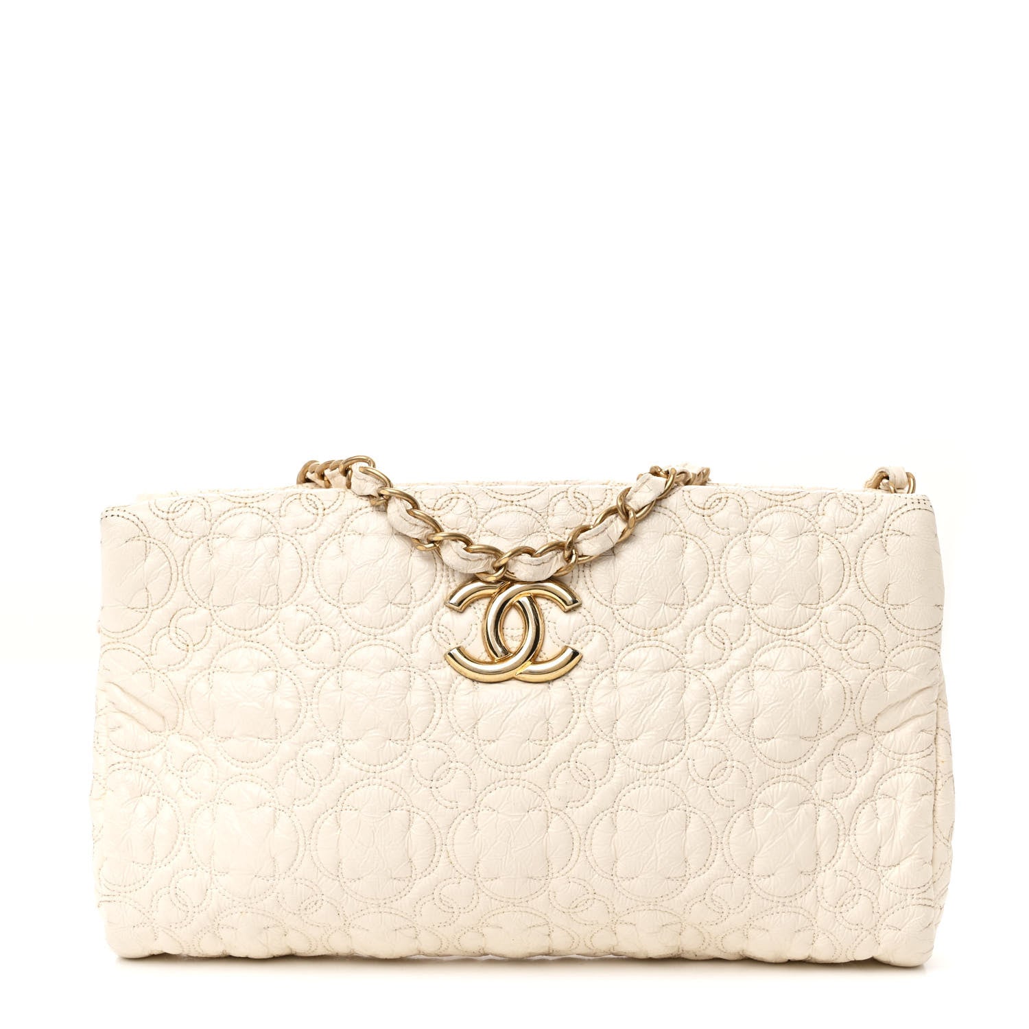 Chanel Vinyl Rock In Moscow Pouch With Chain Ivory 1 of 13