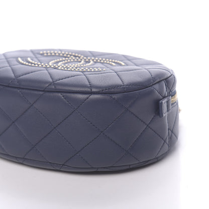Chanel Lambskin Quilted Studded Camera Case Navy 10 of 11