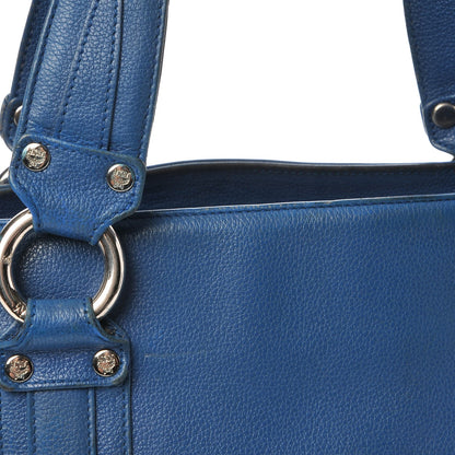 MCM Calfskin Studded Tote Bag Blue 18 of 24