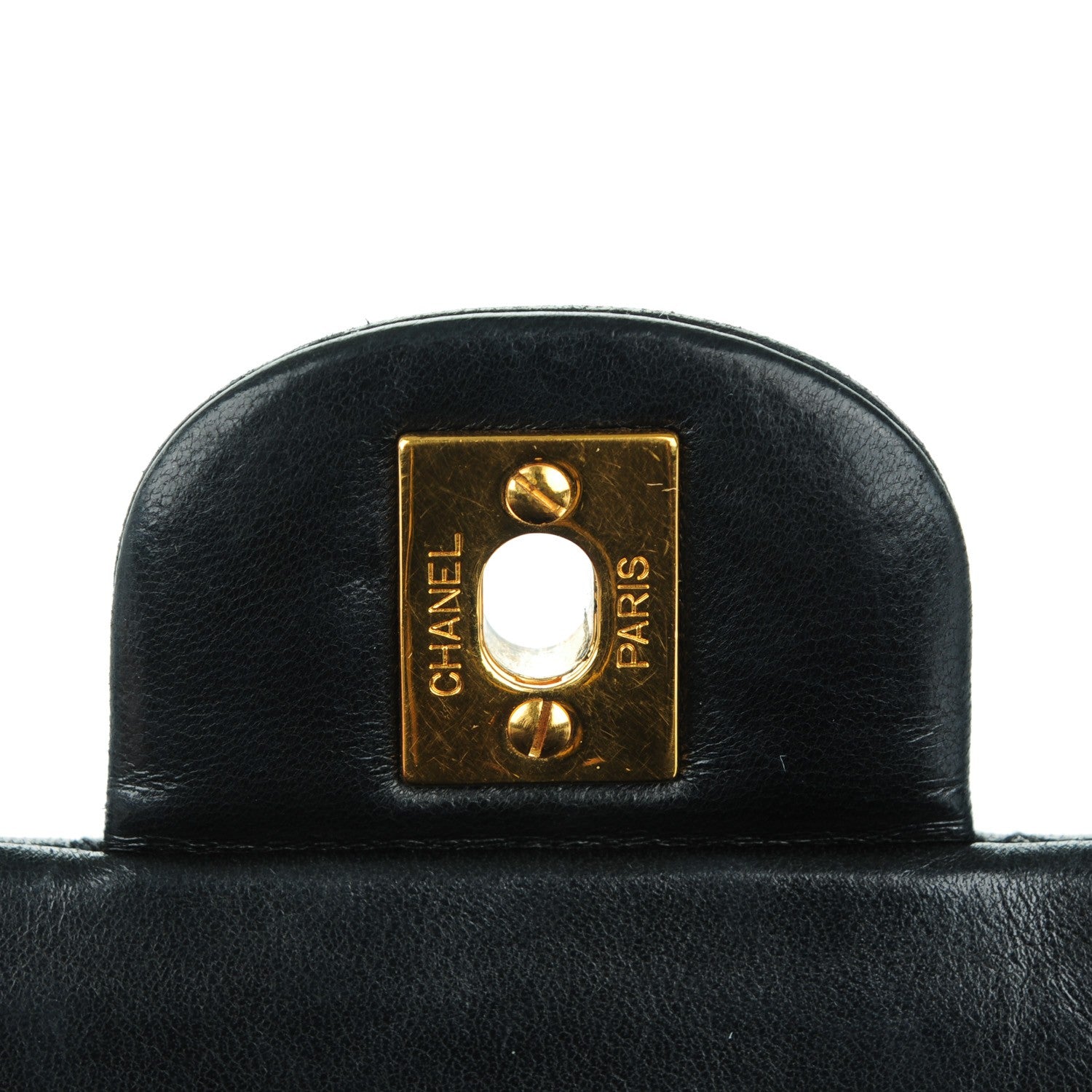 Chanel Lambskin Quilted Medium Double Flap Black 6 of 10