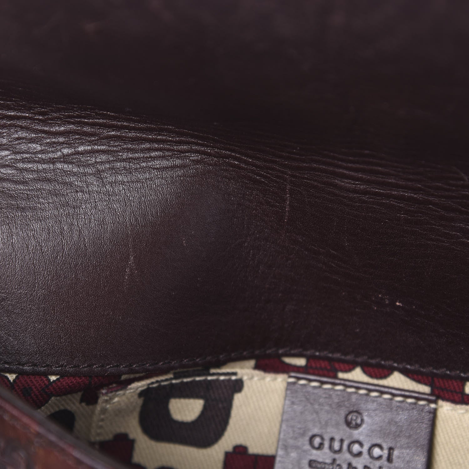 Gucci Guccissima Small Horsebit Chain Clutch Chocolate 8 of 14