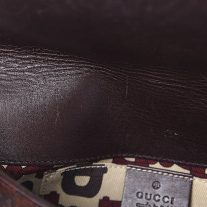 Gucci Guccissima Small Horsebit Chain Clutch Chocolate 8 of 14
