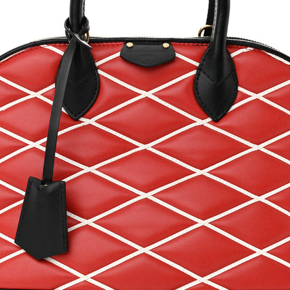 Louis Vuitton Lambskin Malletage Alma PM Red 7 of 11