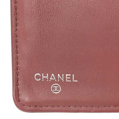 Chanel Striated Patent Yen Wallet Pink 6 of 20