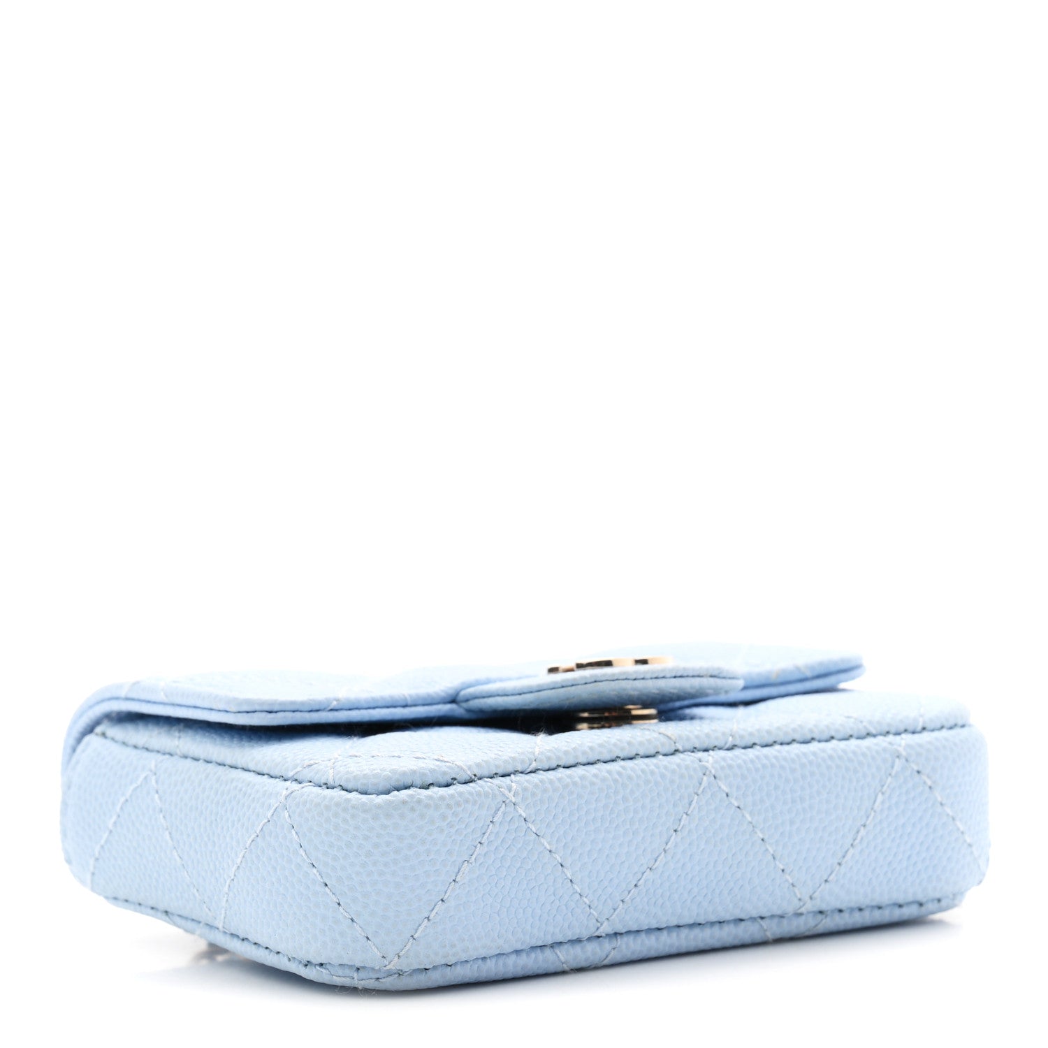 Chanel Caviar Quilted Flap Chain Waist Bag Light Blue 4 of 11
