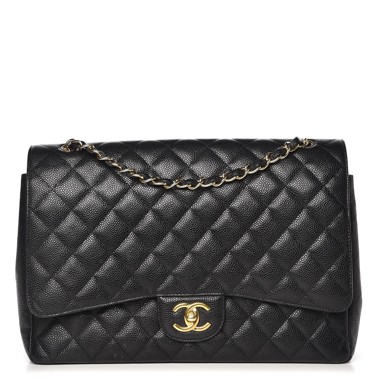 Chanel Caviar Quilted Maxi Double Flap Black 1 of 7