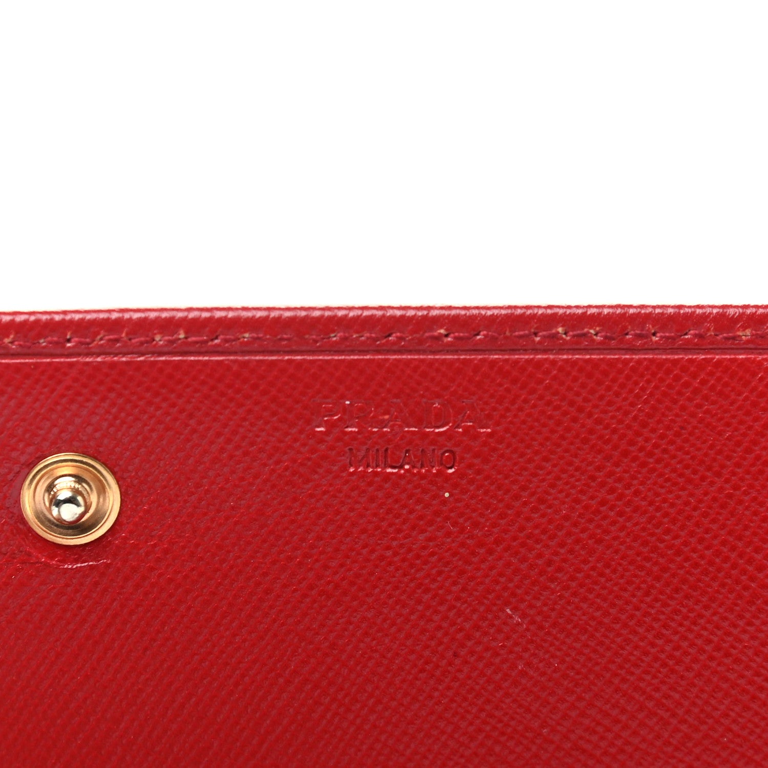 Prada Saffiano Continental Flap Wallet Fuoco 6 of 8