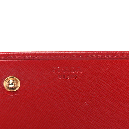 Prada Saffiano Continental Flap Wallet Fuoco 6 of 8