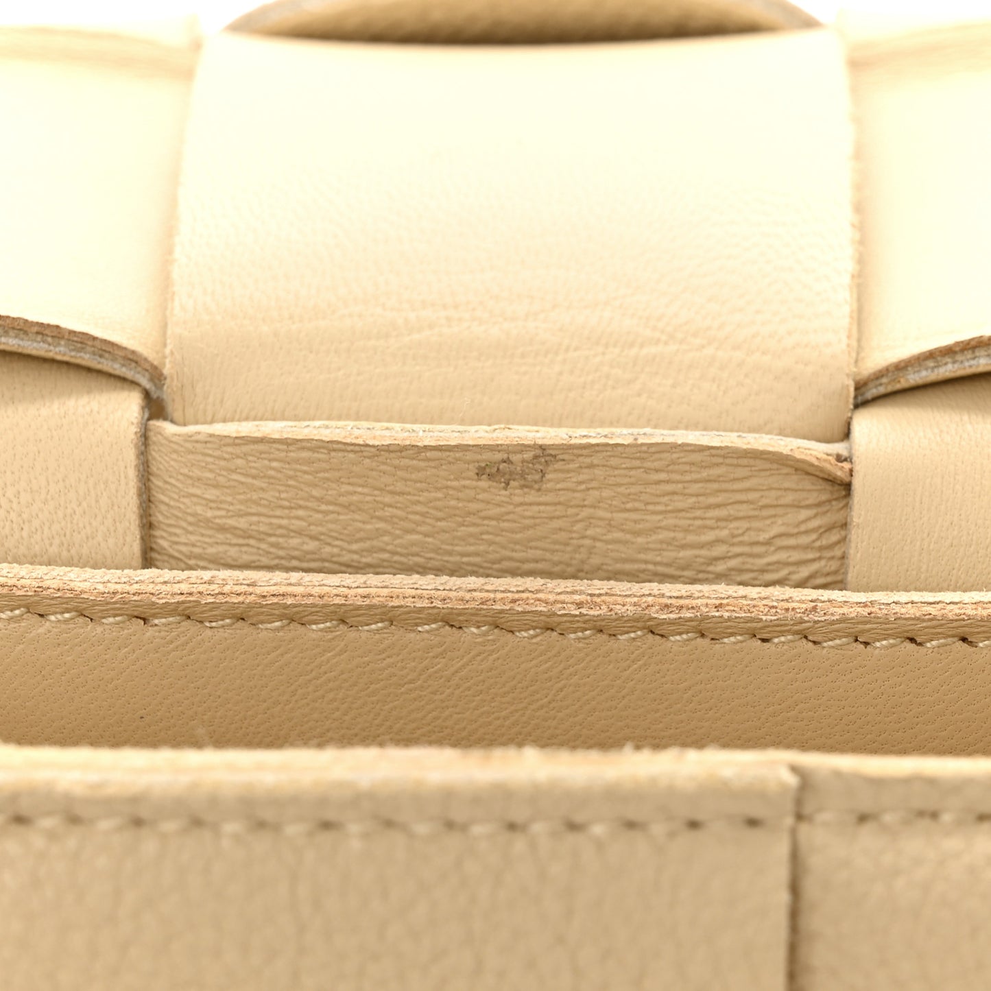 Grained Calfskin Maxi Intrecciato Cassette Crossbody Bag Porridge