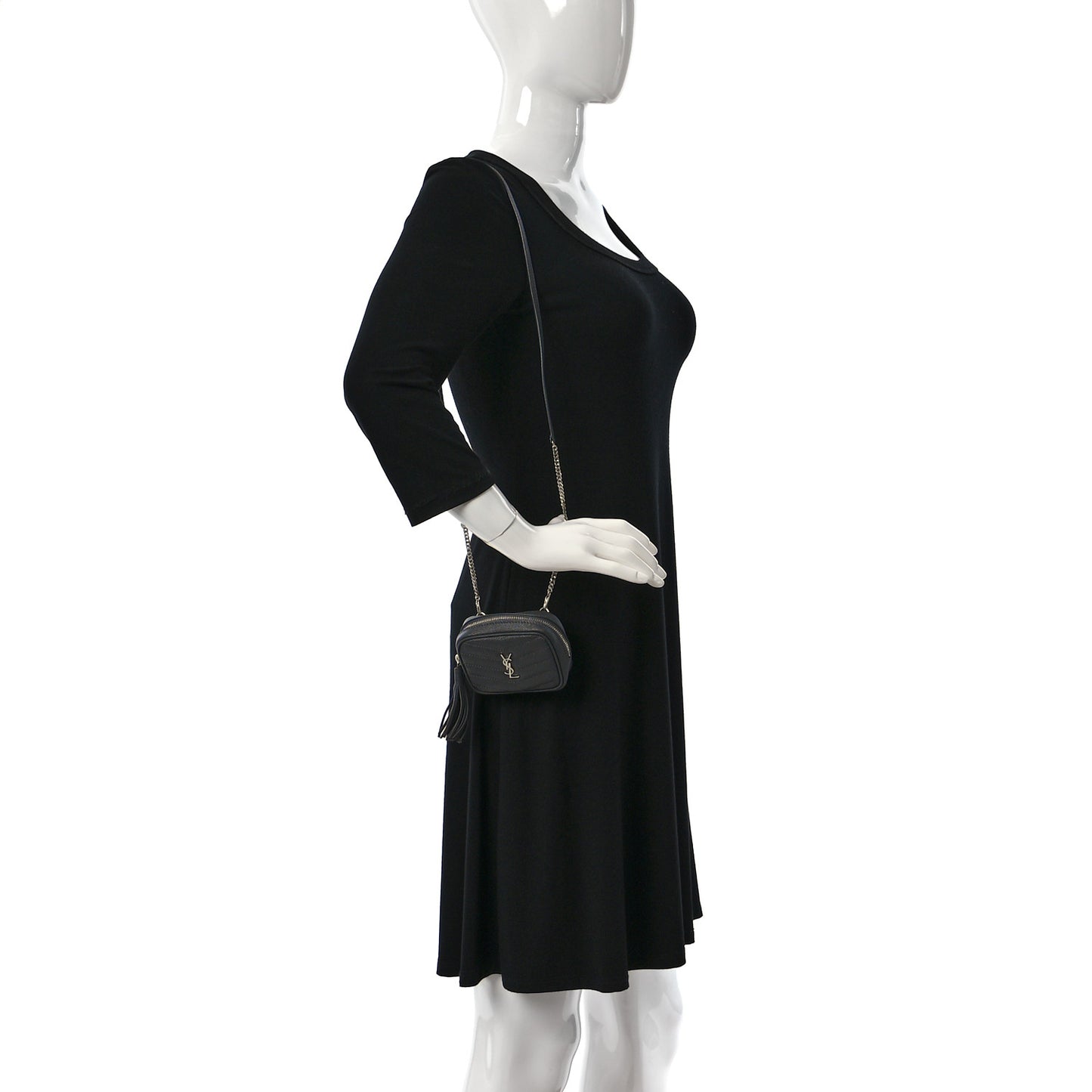 Grain De Poudre Matelasse Monogram Baby Lou Camera Bag Dark Smog