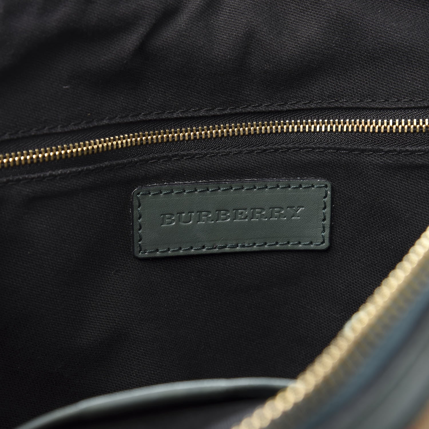 Burberry Bridle Calfskin House Check Small Orchard Bowling Bag Green 8 of 13