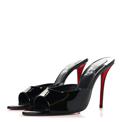 Christian Louboutin Patent Miss Z 100 Mule 41 Lin Black 4 of 10