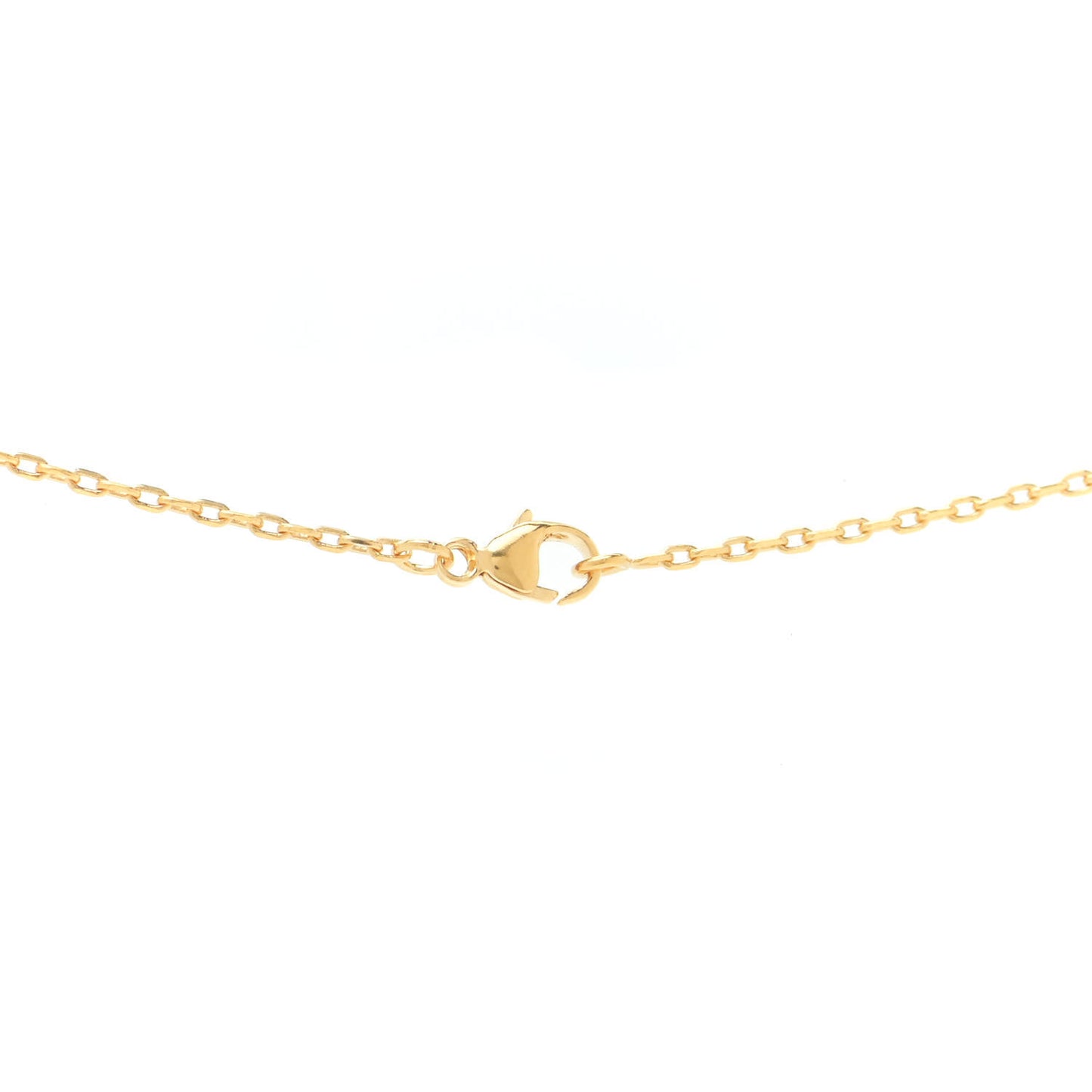 Lacquered Gold Mini Pop H Pendant Necklace Black