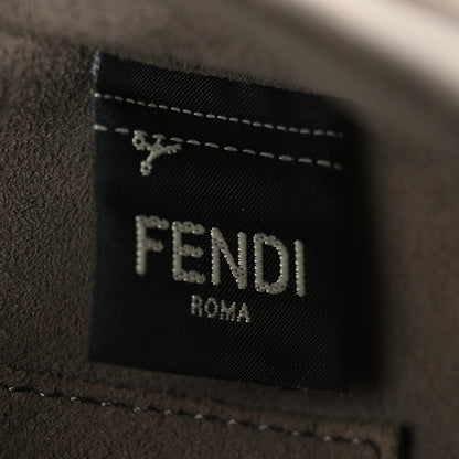 Fendi Glazed Fabric Vitello Century FF 1974 Stamp Patch Mini Double F Crossbody Bag Mogano Panna Black 7 of 12