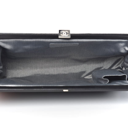 Chanel Lambskin Vertical Quilted Mademoiselle Clutch Black 5 of 11