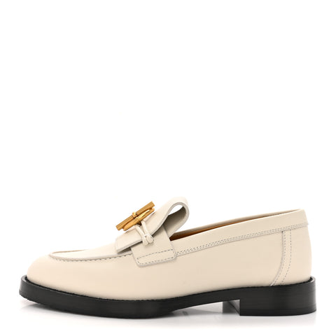 Calfskin Womens Impact Loafers 35 Blanc De Paris