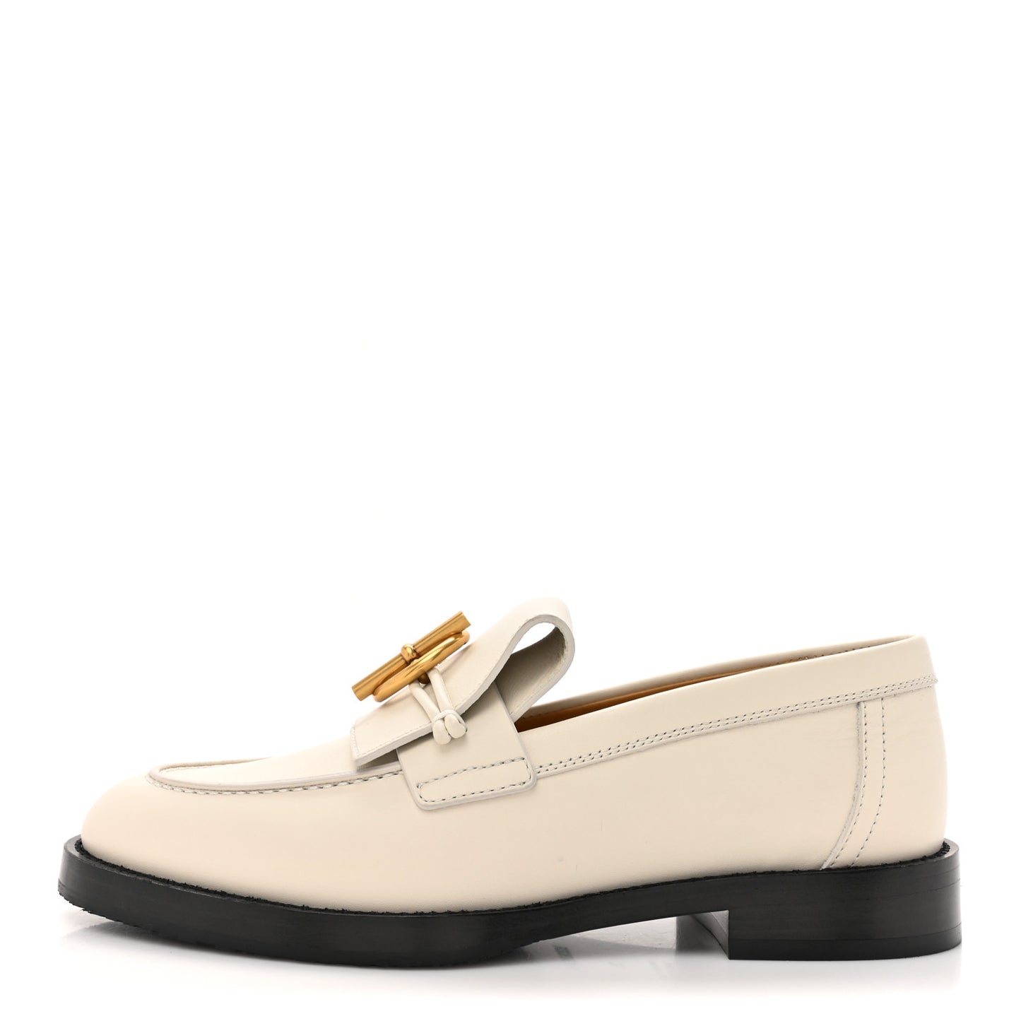 Calfskin Womens Impact Loafers 35 Blanc De Paris