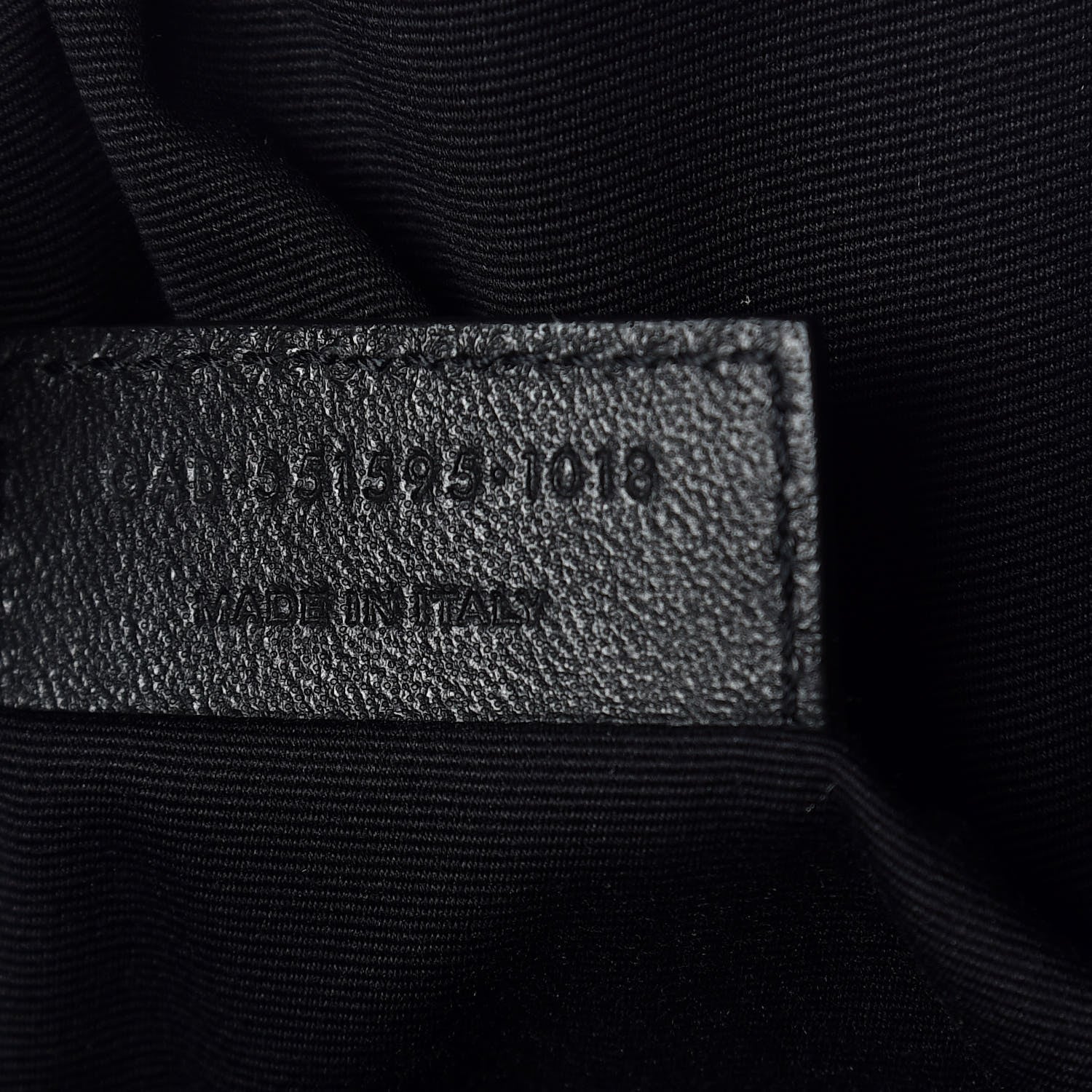 Saint Laurent Linen Canvas Teddy Shopping Bag Black 10 of 10