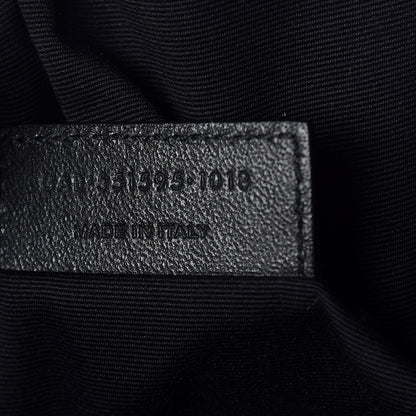 Saint Laurent Linen Canvas Teddy Shopping Bag Black 10 of 10